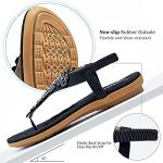 Chic Black T-Strap Flat Sandals for Women