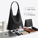 Stylish Black Vegan Leather Hobo Bag for Women