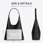 Stylish Black Vegan Leather Hobo Bag for Women