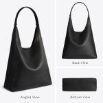 Stylish Black Vegan Leather Hobo Bag for Women