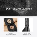 Stylish Black Vegan Leather Hobo Bag for Women