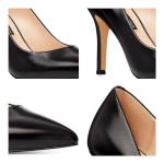 Nine West Black Leather Pointy Toe Stiletto Pumps