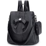 Chic Black PU Leather Women's Backpack