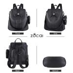 Chic Black PU Leather Women's Backpack