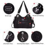 Angel Barcelo Black Leather Hobo Bag for Women