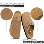 Tmaza Women's Suede Clogs with Arch Support