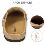 Tmaza Women's Suede Clogs with Arch Support