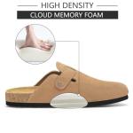 Tmaza Women's Suede Clogs with Arch Support