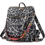 ZOCILOR Women's Convertible Backpack Purse in Grey Leopard