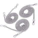 Luxury Silver Flat Chain Strap Set for Bags