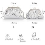 Huralona Metallic Pleated Vegan Leather Clutch