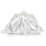 Huralona Metallic Pleated Vegan Leather Clutch