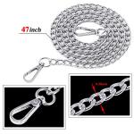 Luxury Silver Flat Chain Strap Set for Bags