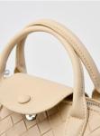 Beige Mini Genuine Leather Women's Handbag