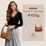 Befen Lightweight Brown Leather Slouchy Hobo Bag