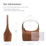 Befen Lightweight Brown Leather Slouchy Hobo Bag