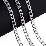 Luxury Silver Flat Chain Strap Set for Bags