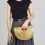Chic Gold Clutch Purse for Evening Events