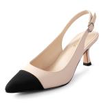 Ankis Women's Comfortable Closed Toe Kitten Heels