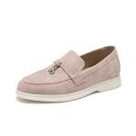 Pink Suede Women’s Loafers for Casual Chic