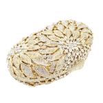 Luxury Flower Clutch Purse with Rhinestones
