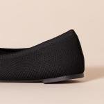 Black Knit Ballet Flats for Women, Size 7.5