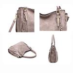 Chic Khaki PU Leather Women’s Tote Bag