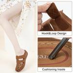 HARENCE Women's Comfortable Closed Toe Platform Clogs