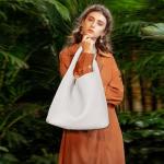 Vegan Leather Hand-Woven Tote Bag - Creamy White