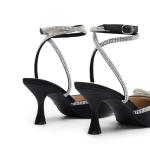 DREAM PAIRS Rhinestone Bow Kitten Heels Black