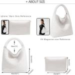 Vegan Leather Hand-Woven Tote Bag - Creamy White