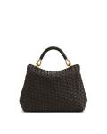 JW PEI Lucia Woven Top Handle Bag - Dark Brown