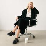 Chic Black Platform Loafers for Women