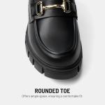 Chic Black Platform Loafers for Women