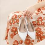 Ankis Women's Comfortable Slingback Kitten Heels