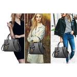 Chic Dark Gray PU Leather Handbag for Women