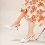 Ankis Women's Comfortable Slingback Kitten Heels