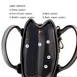 Chic Dark Gray PU Leather Handbag for Women