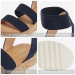 DREAM PAIRS Women's Navy Flatform Wedge Sandals