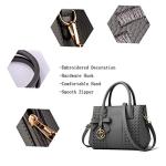 Chic Dark Gray PU Leather Handbag for Women
