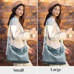 Kattee Women's Blue Soft Leather Tote Bag