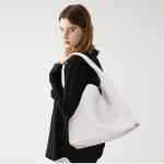 Vegan Leather Hand-Woven Tote Bag - Creamy White