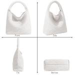 Vegan Leather Hand-Woven Tote Bag - Creamy White
