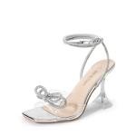DREAM PAIRS Sparkly Stiletto Bow Heels