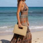 XquiziFit Woven Evening Clutch with Chain