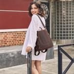 S-ZONE Stylish Antitheft Leather Backpack for Women