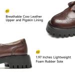 Chic Women's Leather Chunky Platform Loafers