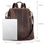S-ZONE Stylish Antitheft Leather Backpack for Women