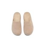 ATBELL Women's Leopard Print Suede Clogs in Beige