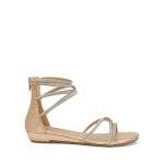 DREAM PAIRS Women's Gold Rhinestone Strappy Sandals